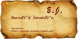 Bernád Jonatán névjegykártya